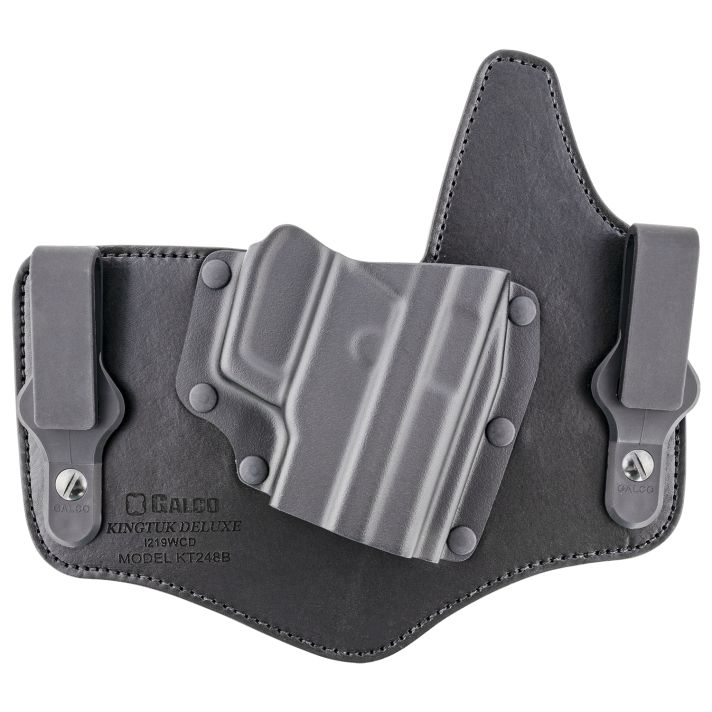 Galco KT248B KingTuk Deluxe IWB Black Kydex/Leather UniClip Fits Sig P220 Fits Sig P226 Right Hand