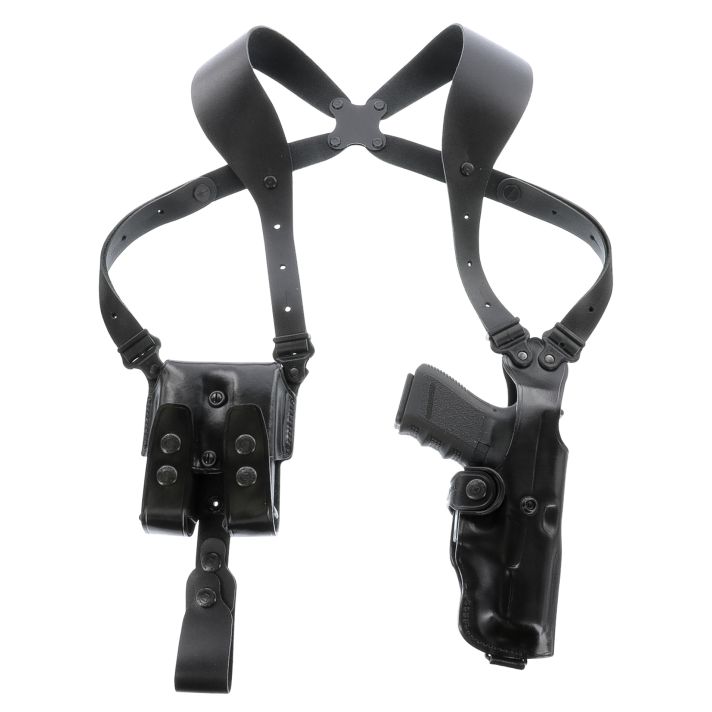 Galco VHS4212B VHS 4.0 Shoulder System Size Fits Chest Up To 56" Black Leather Harness Fits 1911 Fits 5" Barrel Ambidextrous