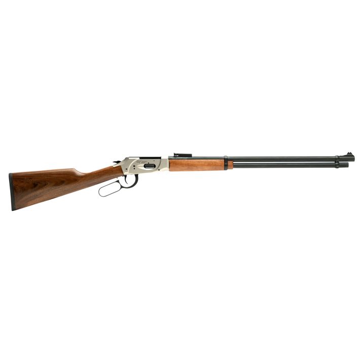 Gforce Arms GFLVR410NKL SaddlehornFull Size 410 Gauge Lever 2.50" 9+1 24" Black Steel Barrel, Nickel Aluminum Receiver, Fixed Turkish Walnut Wood Stock, Right Hand