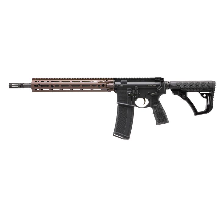 Daniel Defense 0219104238047 M4A1 RIII 5.56x45mm NATO 14.50" 30+1, Black Rec/Furniture, OEM Stock & Grip, 12.50" FDE M-Lok Handgaurd, Ambi Controls, Pinned & Welded Flash Hider