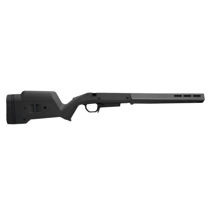 Magpul MAG1207-BLK Hunter American Stock Black Adjustable Synthetic Stock with Aluminum Chassis for Short Action Ruger American Right Hand Includes STANAG Mag Well