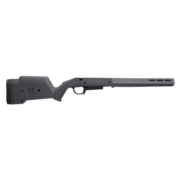 Magpul MAG1207GRY Hunter American Stock Gray Adjustable Synthetic Stock with Aluminum Chassis for Short Action Ruger American Right Hand Includes STANAG Mag Well