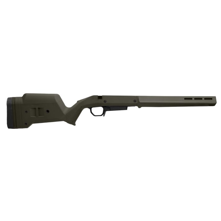 Magpul MAG1207-ODG Hunter American Stock OD Green Adjustable Synthetic Stock with Aluminum Chassis for Short Action Ruger American Right Hand Includes STANAG Mag Well