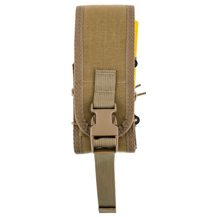 High Speed Gear 182RC0CB TACO X2R Mag Pouch Double Covered Coyote Brown Nylon MOLLE Compatible w/ Rifle