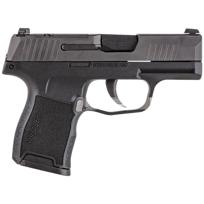 Sig Sauer 365380BSS P365Micro-Compact 380 ACP 10+1 3.10" Black Carbon Steel Barrel, Black Nitron Optic Ready/Serrated Slide & Frame w/Sig Rail, Black Polymer Grips, Right Hand