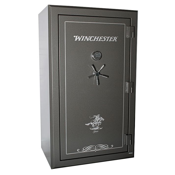 Winchester SafesLegacy 53 Electronic Entry Black Powder Coat 10 Gauge Steel Holds Up to 51 Long Guns Fireproof- Yes