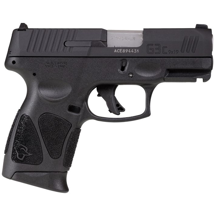 Taurus 1G3CSR9031 G3CCompact Frame 9mm Luger 12+1 3.26" Matte Stainless Steel Barrel, Matte Black Tenifer Serrated Steel Slide, Black Polymer Frame w/Picatinny Rail, Black Polymer Grip, Right Hand