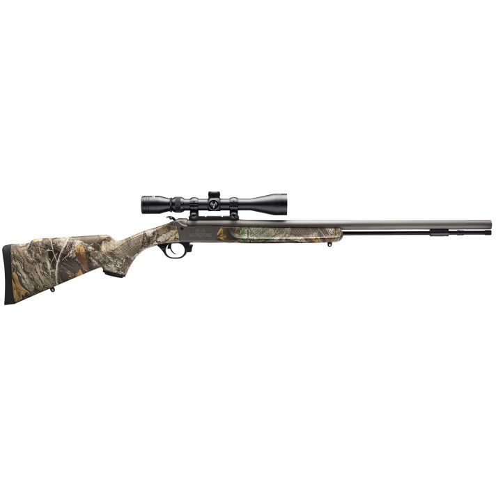 Traditions CR5841104421 NitroFire w/Scope 50 Cal 209 Primer 26" Gray Cerakote Fluted & Tapered Barrel, Drilled & Tapped Receiver, Realtree Edge Fixed Synthetic Stock, 3-9x40mm Duplex