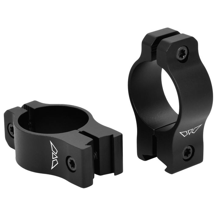 Warne V421M Rimfire Rings Vapor Matte Black Aluminum 1" Tube Medium Rimfire/Vertical Split 3/8" Dovetail 0 MOA