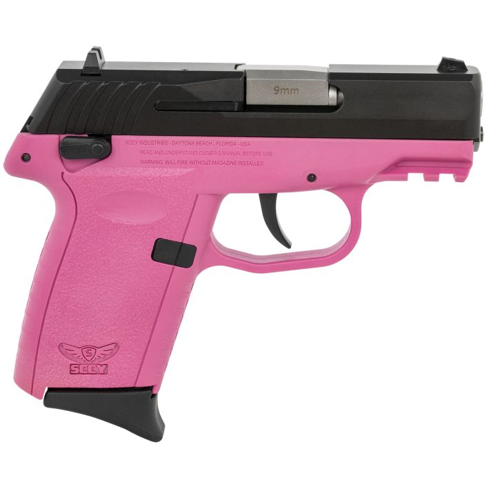 SCCY Industries CPX1CBPKG3 CPX-1 Gen3 9mm Luger 10+1 3.10" Pink Polymer w/ Picatinny Rail Serrated Black Nitride SS Slide Pink Polymer Grip