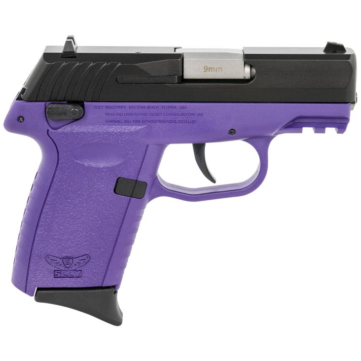 SCCY Industries CPX1CBPUG3 CPX-1 Gen3 9mm Luger 10+1 3.10" Purple Polymer w/Picatinny Rail Serrated Black Nitride SS Slide Purple Polymer Grip