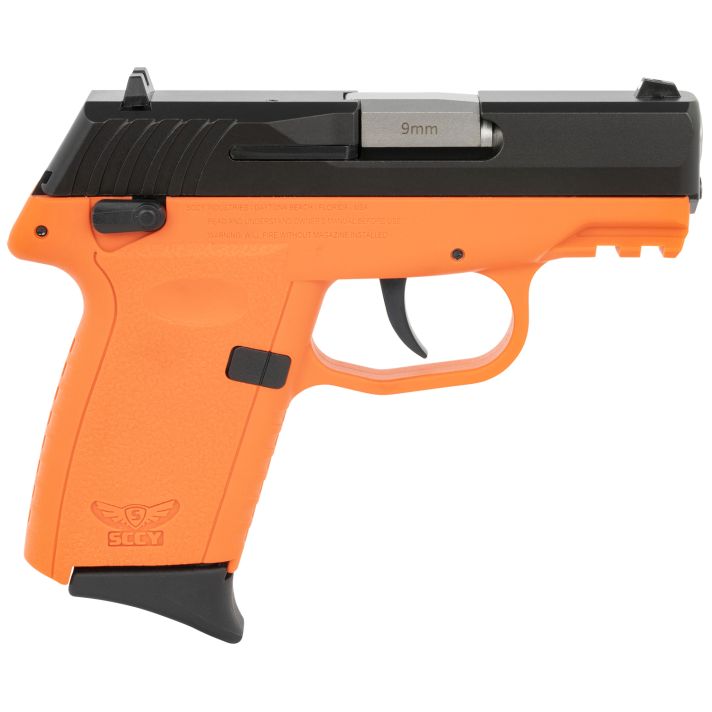 SCCY Industries CPX1CBORG3 CPX-1 Gen3 9mm Luger 10+1 3.10" Orange Polymer w/Picatinny Rail Serrated Black Nitride SS Slide Orange Polymer Grip
