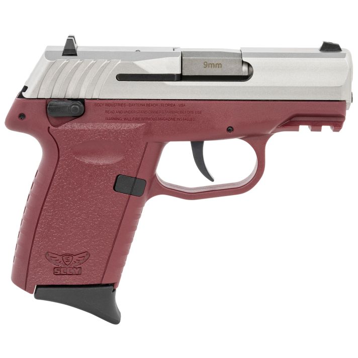 SCCY Industries CPX1TTCRG3 CPX-1 Gen3 9mm Luger 10+1 3.10" Crimson Red Polymer w/Picatinny Rail Serrated SS Slide Crimson Red Polymer Grip