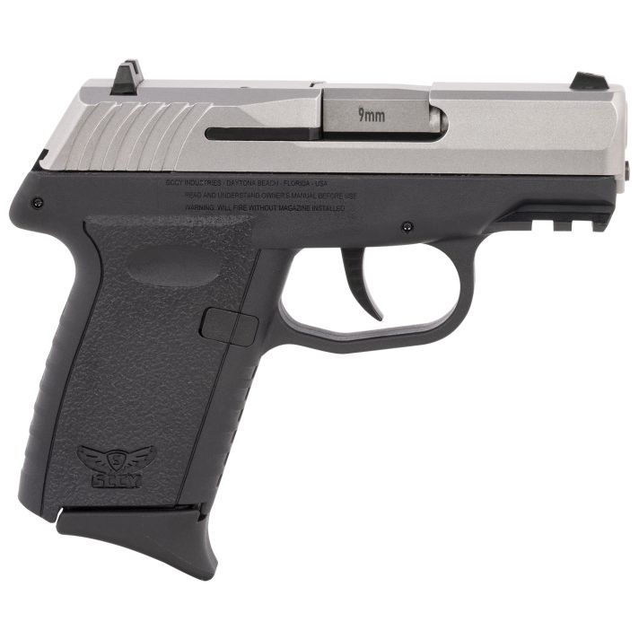SCCY Industries CPX-2TTBKG3 CPX-2 Gen3 9mm Luger Caliber with 3.10" Barrel, 10+1 Capacity, Black Finish Picatinny Rail Frame, Serrated Stainless Steel Slide, Polymer Grip & No Manual Thumb Safety