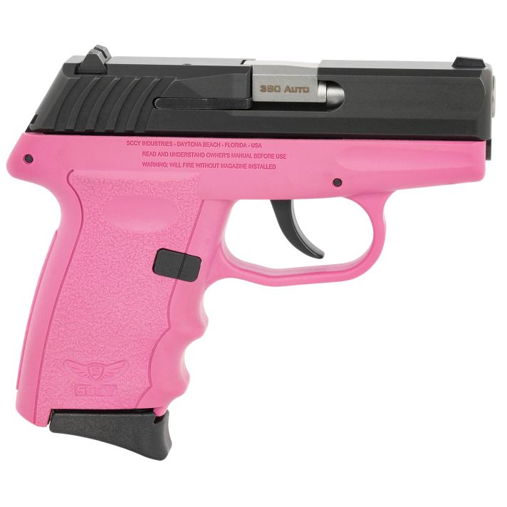 SCCY CPX-3CBPKG3 380 BLK SLIDE PNK GRIP NO SFE 10R