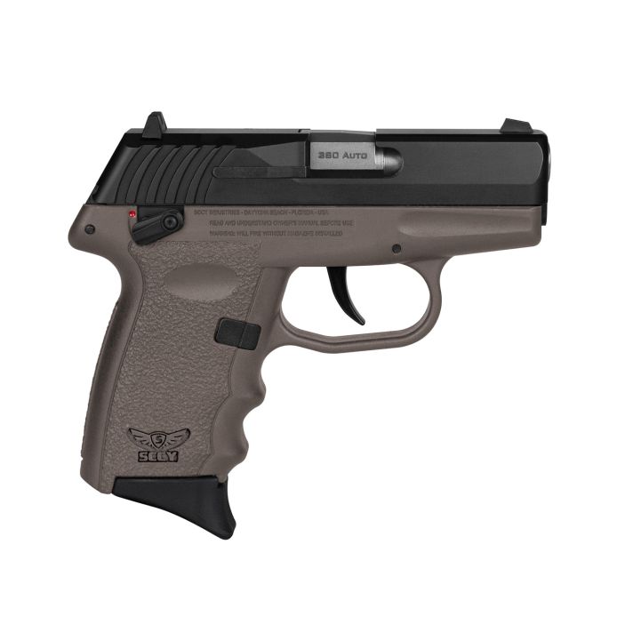 SCCY Industries CPX-4CBDE CPX-4380 ACP 10+1 2.96" Flat Dark Earth Polymer Serrated Black Nitride SS Slide Finger Grooved Flat Dark Earth Polymer Grip