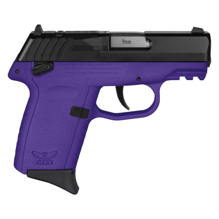 SCCY Industries CPX1CBPURDRG3 CPX-1 Gen3 RDR 9mm Luger 10+1 3.10" Purple Polymer w/Picatinny Rail Serrated Black Nitride SS Slide Purple Polymer Grip