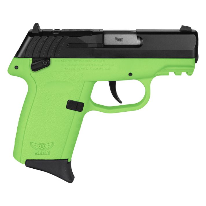SCCY Industries CPX1CBLGRDRG3 CPX-1 Gen3 RDR 9mm Luger 10+1 3.10" Lime Green Polymer w/Picatinny Rail Serrated Black Nitride SS Slide Lime Green Polymer Grip