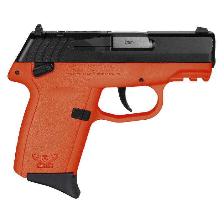 SCCY Industries CPX1CBORRDRG3 CPX-1 Gen3 RDR 9mm Luger 10+1 3.10" Orange Polymer w/Picatinny Rail Serrated Black Nitride SS Slide Orange Polymer Grip