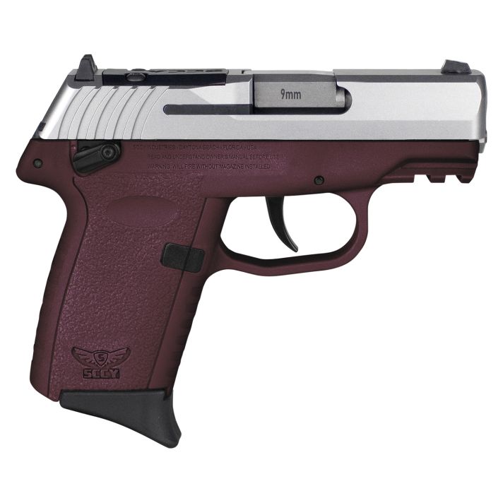 SCCY Industries CPX1TTCRRDRG3 CPX-1 Gen3 RDR 9mm Luger 10+1 3.10" Crimson Red Polymer w/Picatinny Rail Serrated SS Slide Crimson Red Polymer Grip