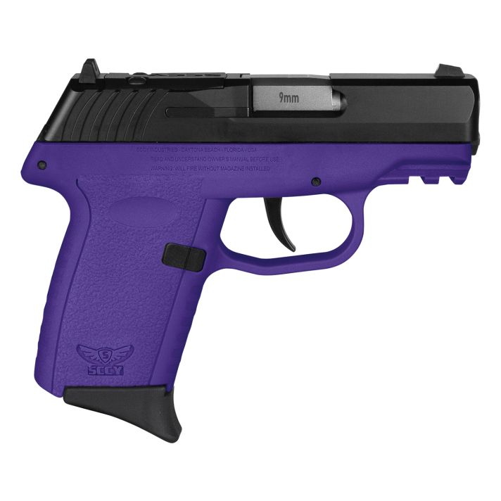 SCCY Industries CPX2CBPURDRG3 CPX-2 Gen3 RD 9mm Luger 10+1 3.10" Purple Polymer w/Picatinny Rail Serrated Black Nitride SS Slide Purple Polymer Grip