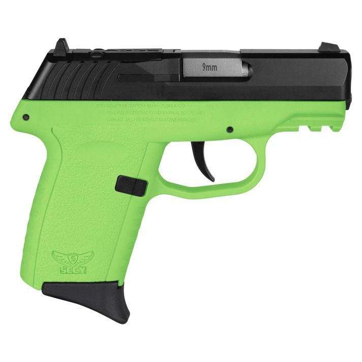 SCCY Industries CPX2CBLGRDRG3 CPX-2 Gen3 RD 9mm Luger 10+1 3.10" Lime Green Polymer w/Picatinny Rail Serrated Black Nitride SS Slide Lime Green Polymer Grip