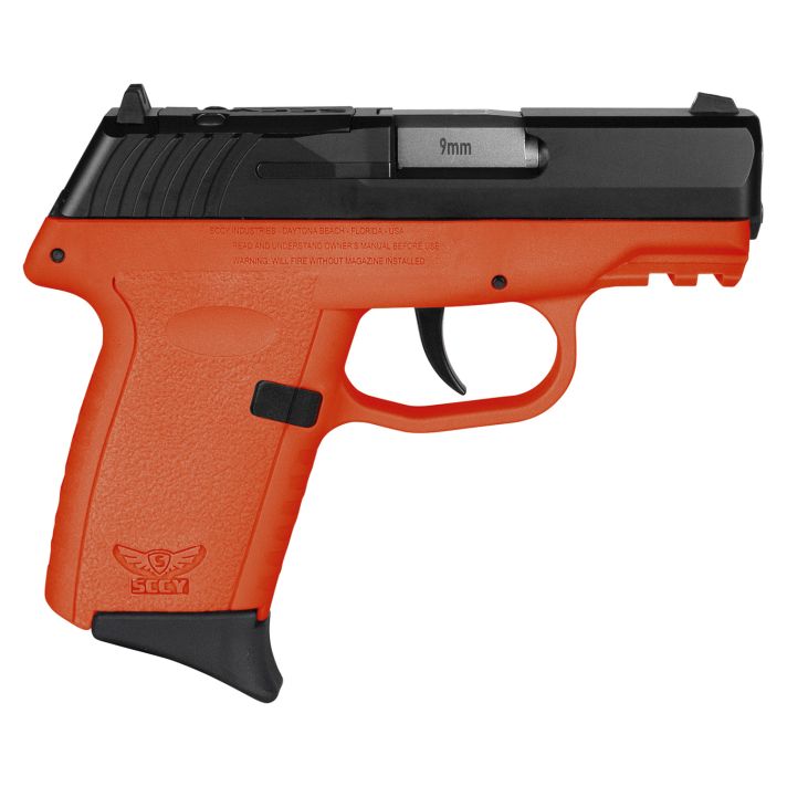 SCCY Industries CPX2CBORRDRG3 CPX-2 Gen3 RD 9mm Luger 10+1 3.10" Orange Polymer w/Picatinny Rail Serrated Black Nitride Stainless Steel Slide Orange Polymer Grip