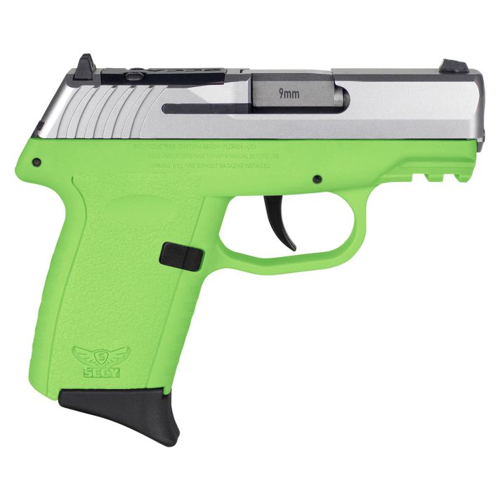 SCCY Industries CPX2TTLGRDRG3 CPX-2 Gen3 RD 9mm Luger 10+1 3.10" Lime Green Polymer w/Picatinny Rail Serrated Stainless Steel Slide Lime Green Polymer Grip