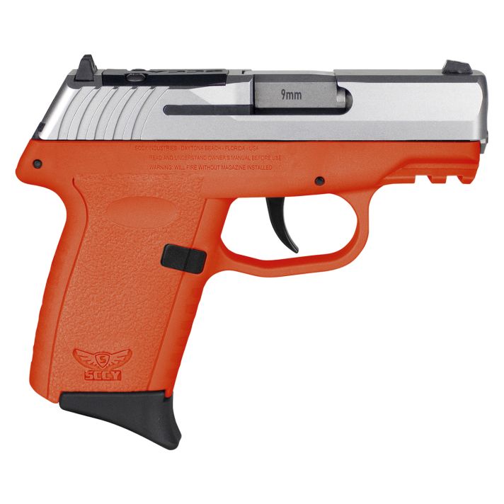 SCCY Industries CPX2TTORRDRG3 CPX-2 Gen3 RD 9mm Luger 10+1 3.10" Orange Polymer w/Picatinny Rail Serrated Stainless Steel Slide Orange Polymer Grip