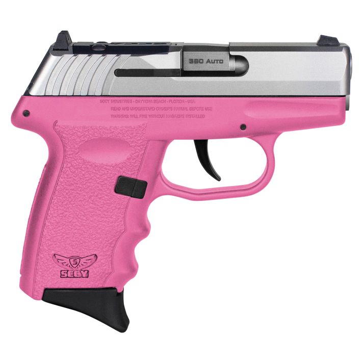 SCCY Industries CPX3TTPKRDRG3 CPX-3 RD 380 ACP 10+1 2.96" Pink Polymer/Serrated Stainless Steel Slide/Finger Grooved Pink Polymer Grip