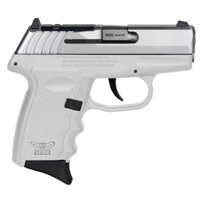 SCCY Industries CPX3TTWTRDRG3 CPX-3 RD 380 ACP 10+1 2.96" White Polymer/Serrated Stainless Steel Slide/Finger Grooved White Polymer Grip