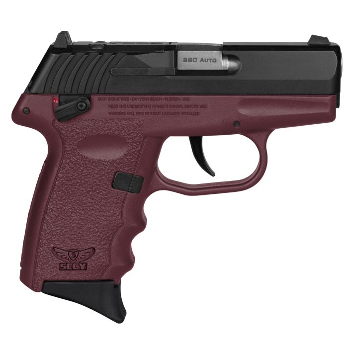 SCCY Industries CPX4CBCRRDRG3 CPX-4 RD 380 ACP 10+1 2.96" Crimson Red Polymer/Serrated Black Nitride Stainless Steel Slide/Finger Grooved Crimson Red Polymer Grip