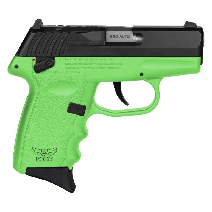 SCCY Industries CPX4CBLGRDRG3 CPX-4 RD 380 ACP 10+1 2.96" Lime Green Polymer/Serrated Black Nitride Stainless Steel Slide/Finger Grooved Lime Green Polymer Grip