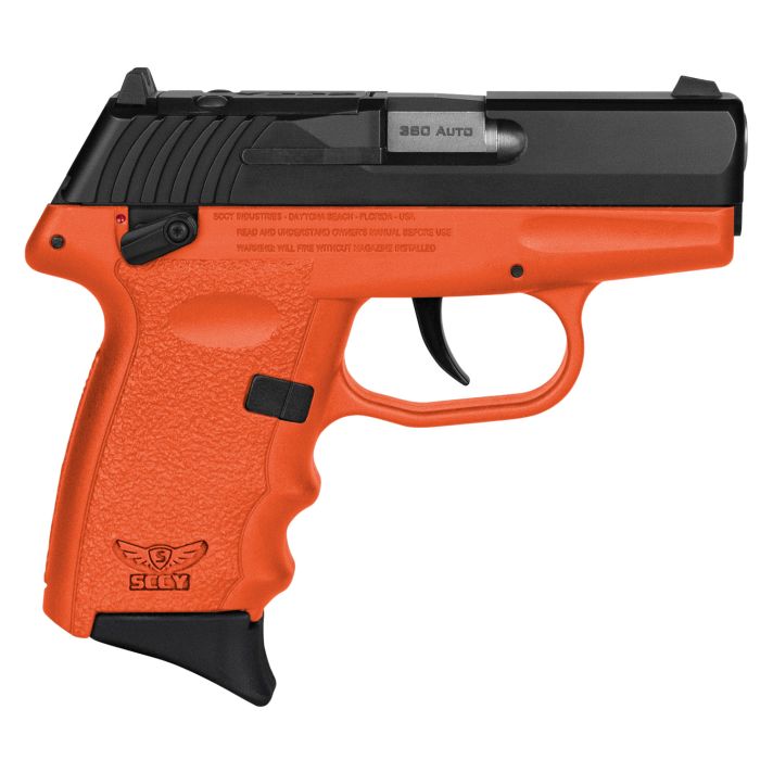 SCCY Industries CPX4CBORRDRG3 CPX-4 RD 380 ACP 10+1 2.96" Orange Polymer/Serrated Black Nitride Stainless Steel Slide/Finger Grooved Orange Polymer Grip