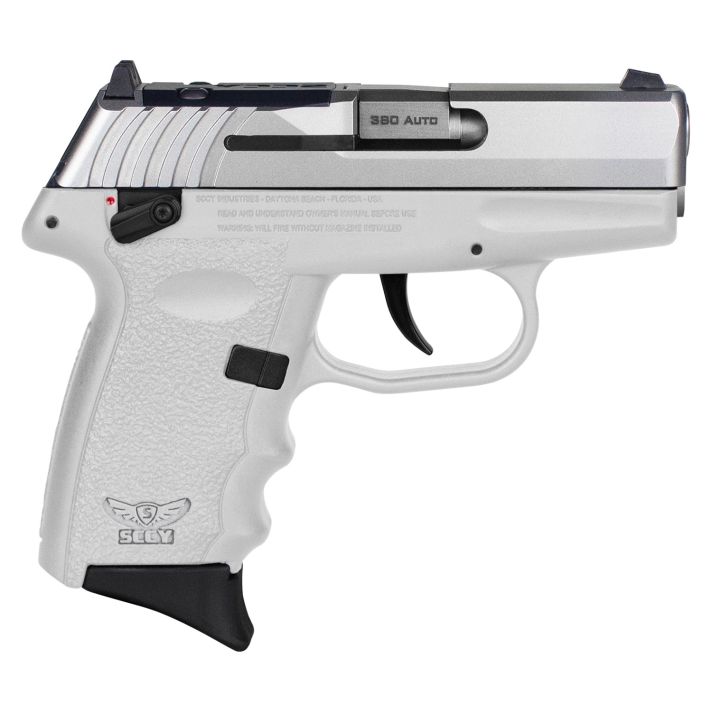 SCCY Industries CPX4TTWTRDRG3 CPX-4 RD 380 ACP 10+1 2.96" White Polymer/Serrated Stainless Steel Slide/Finger Grooved White Polymer Grip
