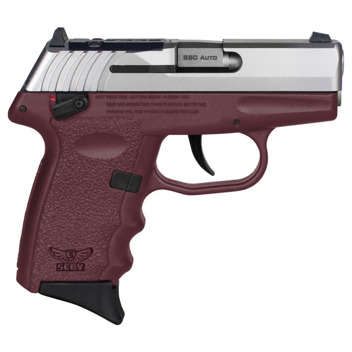 SCCY Industries CPX4TTCRRDRG3 CPX-4 RD 380 ACP 10+1 2.96" Crimson Red Polymer/Serrated Stainless Steel Slide/Finger Grooved Crimson Red Polymer Grip