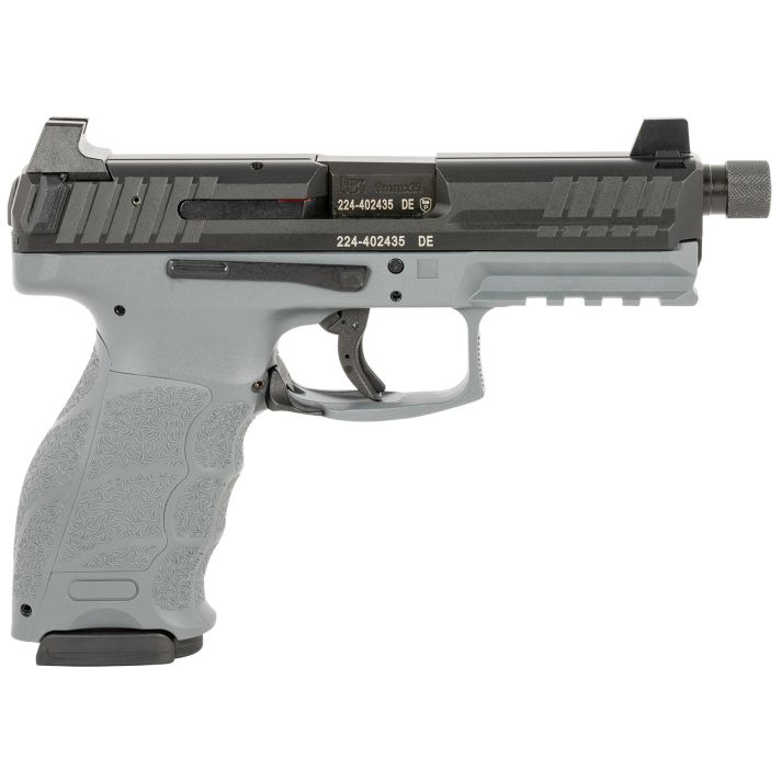 HK 81000786 VP9 Tactical Optic Ready 9mm Luger 4.70" TB 17+1 Gray Finish Frame with Black Steel with Optics Cut Slide, Polymer Grip, Picatinny Rail & Night Sights Includes 3 Mags