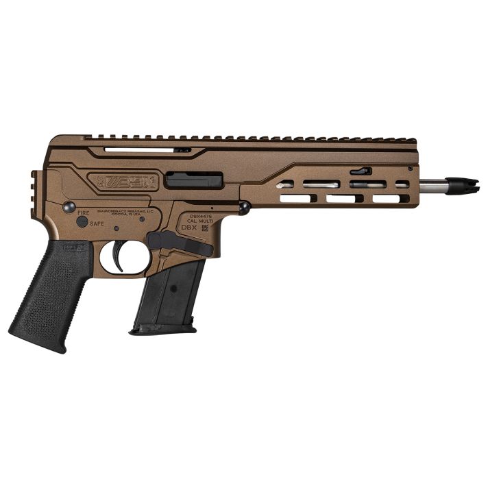Diamondback DB1614L071 DBX5.7x28mm 20+1 8" Stainless Threaded Barrel, M-LOK Handguard, Midnight Bronze Cerakote Aluminum Picatinny Rail Receiver, Black Magpul K Grip