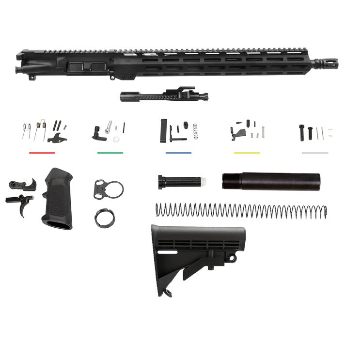 Aim Sports AR5CUB5 Complete Build Kit5.56x45mm NATO 16" Aluminum Black Hard Coat Anodized Receiver for AR-15