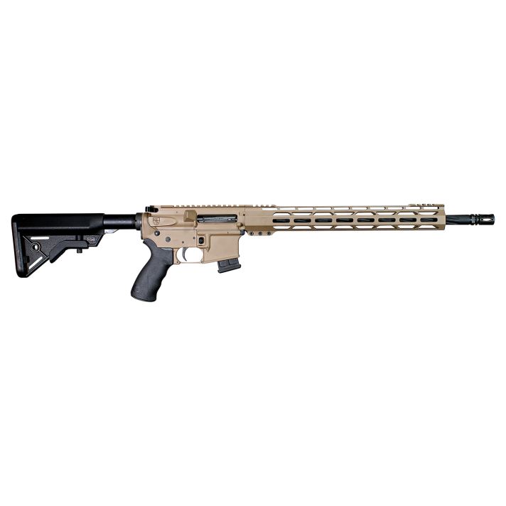 Alexander Arms RTA17DE Tactical17 HMR 10+1 18" Black Fluted/Threaded Barrel, Picatinny Rail Flat Dark Earth Cerakote Aluminum Receiver, Black B5 Bravo Synthetic Stock