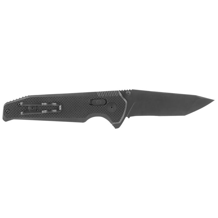 S.O.G SOG-12-57-02 Vision XR3.36" Folding Tanto Part Serrated Black TiNi CTS XHP Steel Blade Black G10 Handle