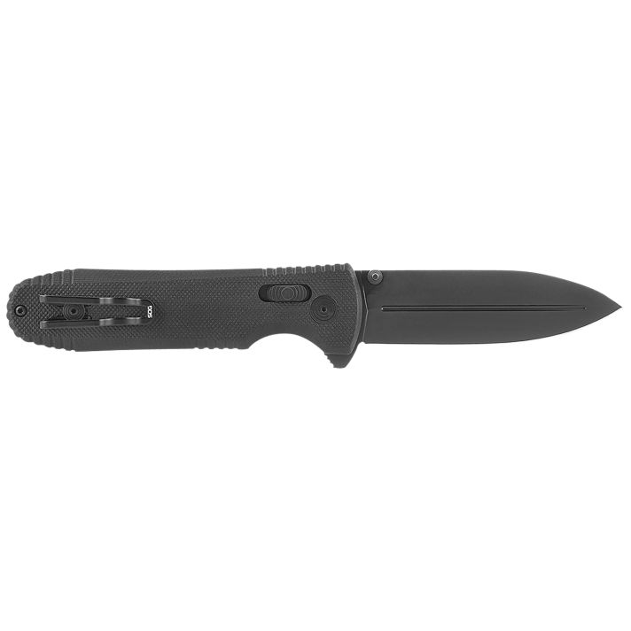 S.O.G SOG-12-63-01 Ultra XR2.80" Folding Clip Point Plain Graphite TiNi Cryo S35NV Steel Blade/Black Textured Carbon Fiber Handle Includes Pocket Clip