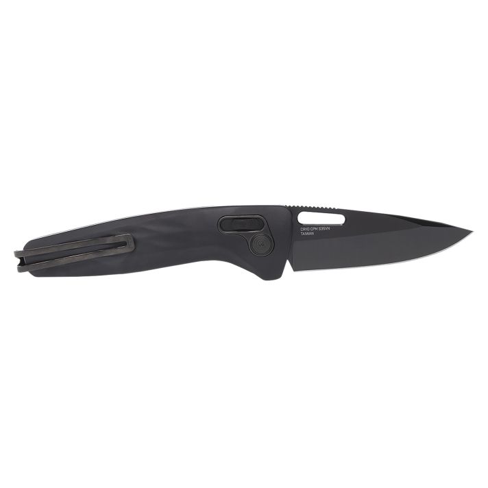 S.O.G SOG12730357 One-Zero XR 3.10" Folding Plain Black Chrome Cryo CPM S35VN Steel Blade Black Sculpted Aluminum Handle Includes Pocket Clip
