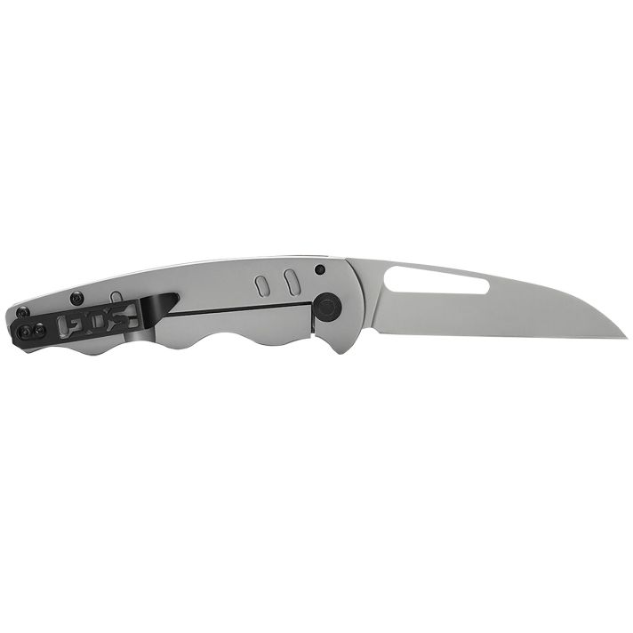S.O.G SOG14520157 Escape FL 3" Folding Sheepsfoot Plain 8Cr13MoV SS Blade Silver w/ "SOG" Stainless Steel Handle Includes Pocket Clip