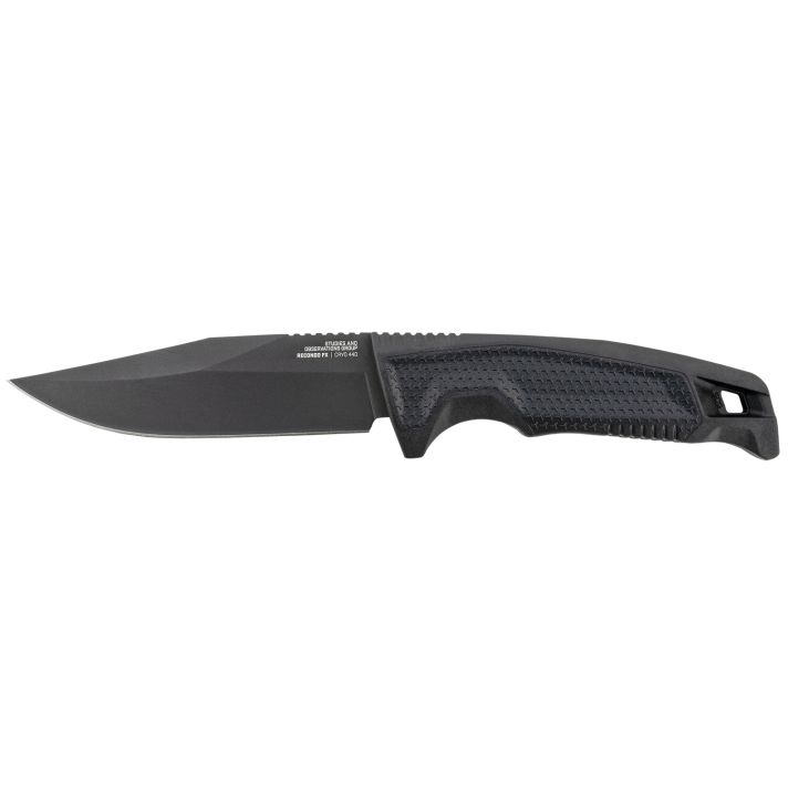 S.O.G SOG17220157 Recondo FX 4.60" Fixed Plain Satin TiNi Full Tang Cryo 440C SS Blade/ Black Overmolded GRN Handle