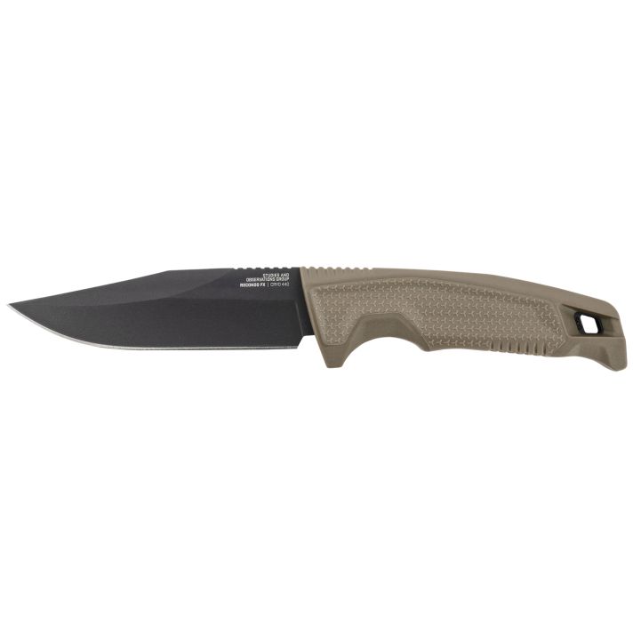 S.O.G SOG17220357 Recondo FX 4.60" Fixed Plain Satin TiNi Full Tang Cryo 440C SS Blade/ FDE Overmolded GRN Handle