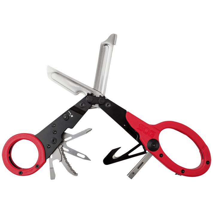 S.O.G SOG231250243 ParaShears3Cr13MoV SS Plain Blade Red Features 11 Tools