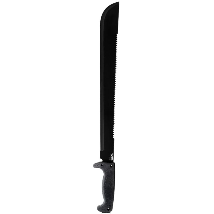 S.O.G SOG-MC02-N SOGfari18" Black Powder Coated 3Cr13MoV SS Blade Black Kraton Handle 24" Long Includes Sheath