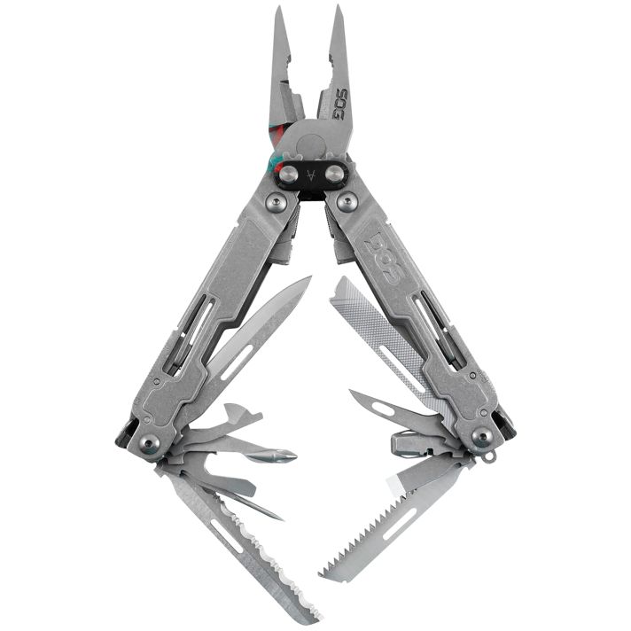 S.O.G SOGPA2001CP PowerAccess Deluxe Stone Washed Stainless Steel 21 Tools w/Sheath
