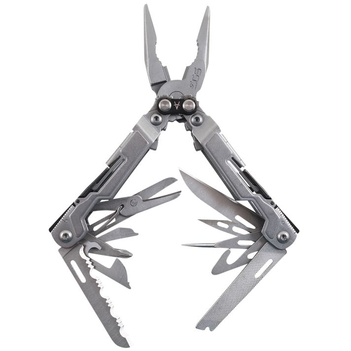 S.O.G SOG-PP1001-CP PowerPintStonewashed Stainless Steel 5Cr15MoV Stainless Steel Long Features 18 Tools